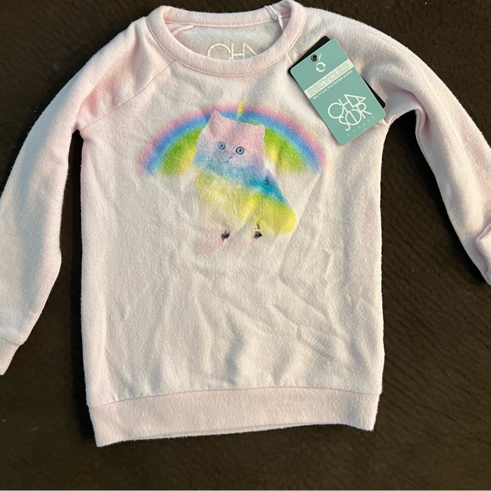Chaser girls cat sweater NWT